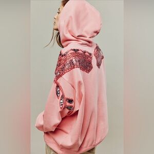 Free People Glam Sweatshirt - Valentines-Embellished